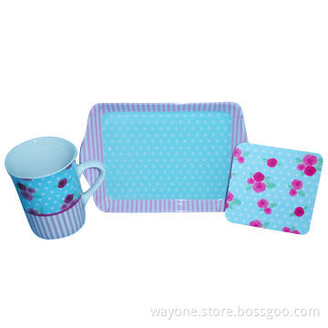 Tea Set, Made of 100% Melamine, Safe Contact with Food, Suitable for Promotions